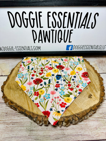 Retro Bloom Over the Collar Bandana