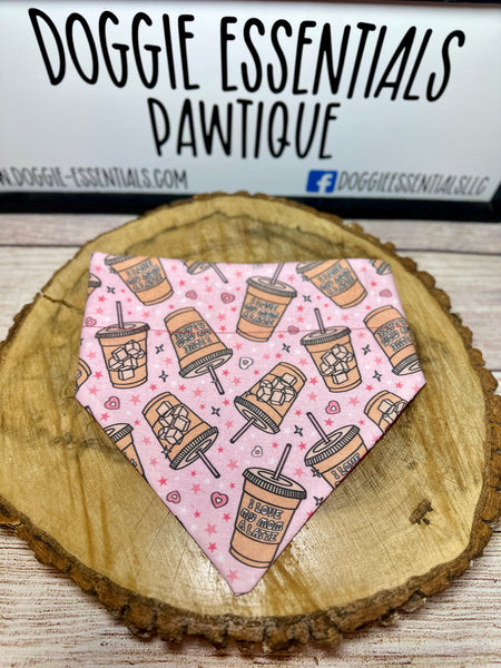 Love you a Latte Over the Collar Bandana