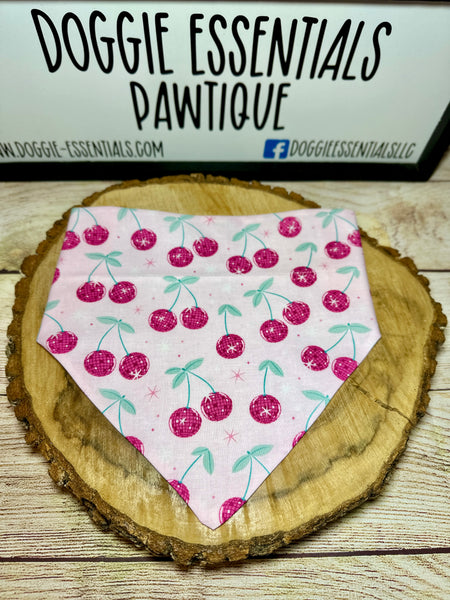 Cherries Over the Collar Bandana