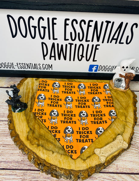Tricks for Treats Over the Collar Reversible Bandana