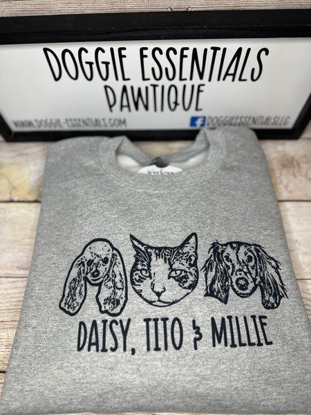 Custom Portrait Unisex Sweatshirt