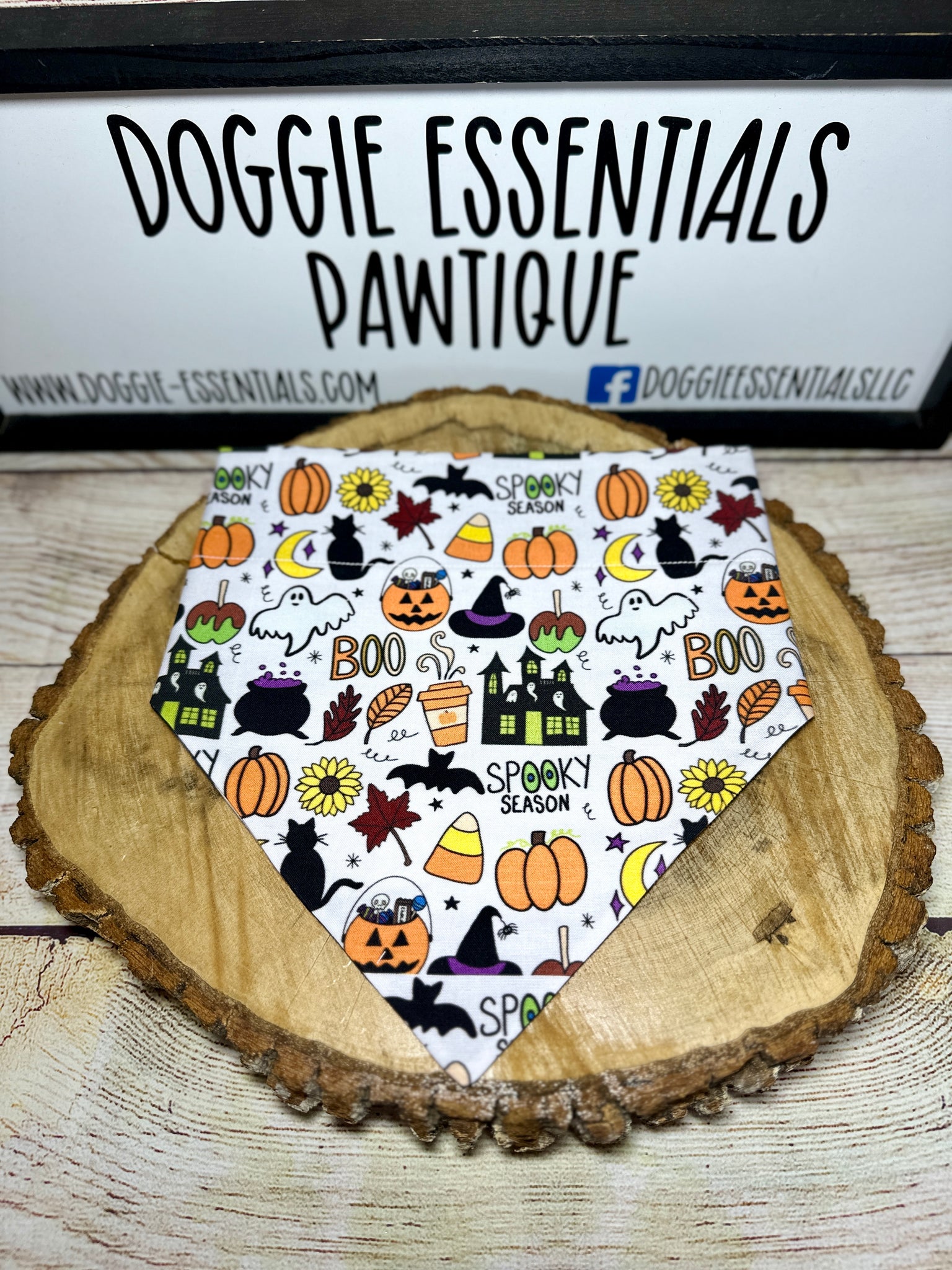 Haunted Harvest Over the Collar Bandana