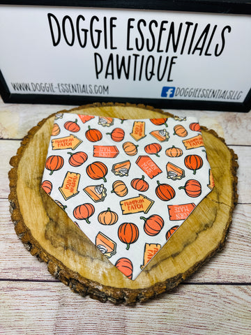 Pumpkin Patch Over the Collar Reversible Bandana