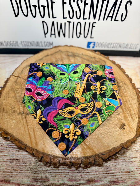 Mardi Masks Over the Collar Bandana