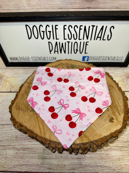 Cherry Love Over the Collar Bandana