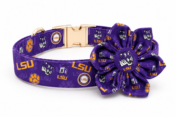 LSU Purple Collar Set