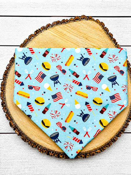 Grillin’ & Chillin’ Over the Collar Bandana