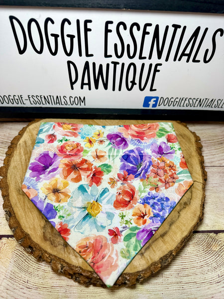 Flowers Over the Collar Bandana