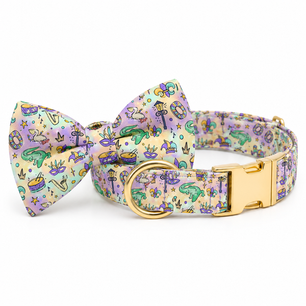 Mardi Paws Collar Set