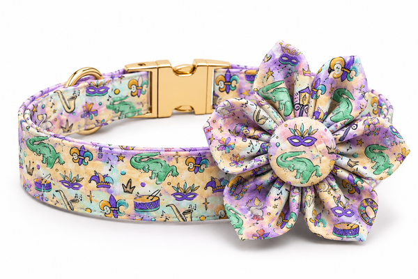 Mardi Paws Collar Set