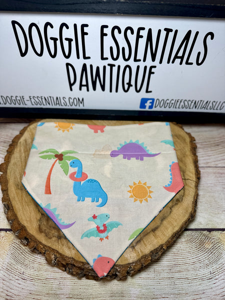 Beach Dino Over the Collar Bandana