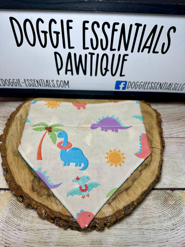 Beach Dino Over the Collar Bandana