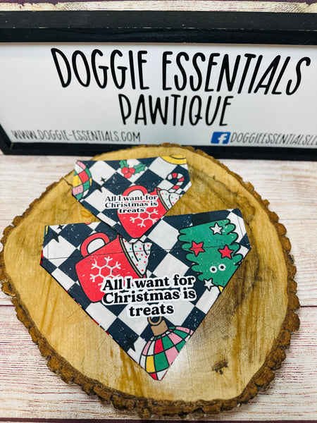 Retro Christmas Over the Collar Bandana