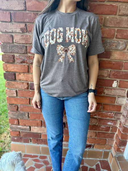 Floral Paws & Bow Tee