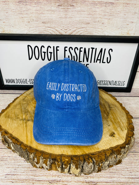 Easily Distracted by Dogs Distressed Hat