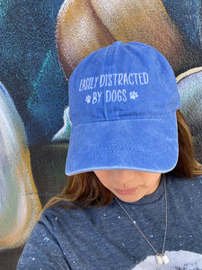 Easily Distracted by Dogs Distressed Hat